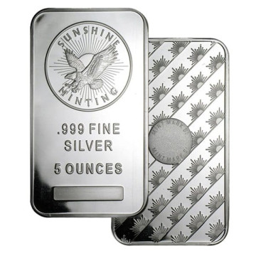 SUNSHINE MINTING  5 OZ BAR #S5OZ