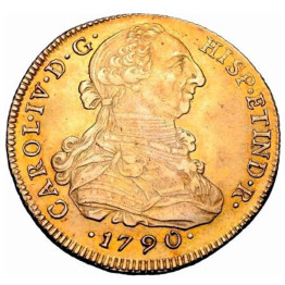  8 Escudo 1790 Charles IV Peru #ESC81790