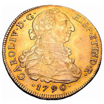  8 Escudo 1790 Charles IV Peru #ESC81790