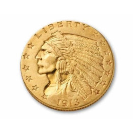 1913 INDIAN $2.50  GOLD COIN #ING1913