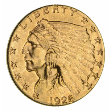 1926 INDIAN  $2.50 GOLD COIN #ING1926