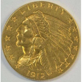 2012 INDIAN  GOLD $2.50 COIN #ING1912