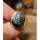 Vintage  MENS RING Hematite Double Cameo Ring Roman Size 8 #E256743489061